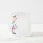 Zahnarzthelfer mit Zahnbürste Mattglastasse (Vorderseite Links)