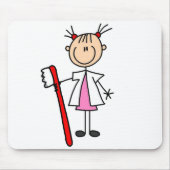 Zahnarzthelfer mit Zahnbürste Mousepad (Vorne)