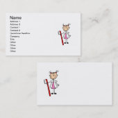 Zahnarzthelfer mit Zahnbürste Visitenkarte (Vorne/Hinten)