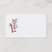 Zahnarzthelfer mit Zahnbürste Visitenkarte (Rückseite)