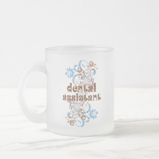 Zahnarzthelfer-niedliches Geschenk Mattglastasse (Links)