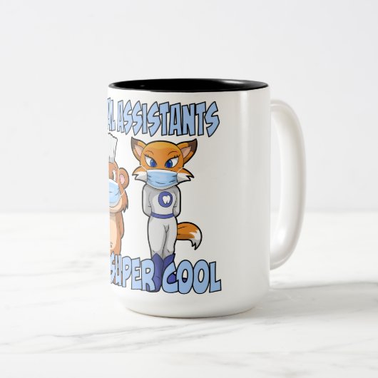 Zahnarzthelfer sind supercooles zweifarbige tasse (VorderseiteRechts)