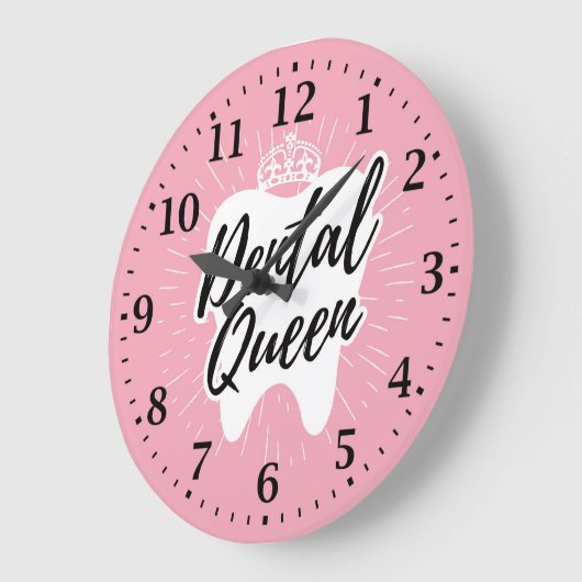 Zahnarzthygiene-Uhr Große Wanduhr (Winkel)