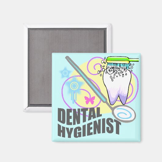 Zahnarzthygienist Magnet (Vorderseite/Rückseite)