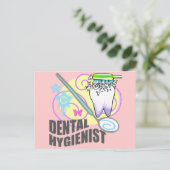 Zahnarzthygienist Postkarte (Stehend Vorderseite)