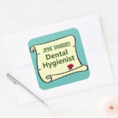 Zahnarzthygienist Quadratischer Aufkleber (Umschlag)