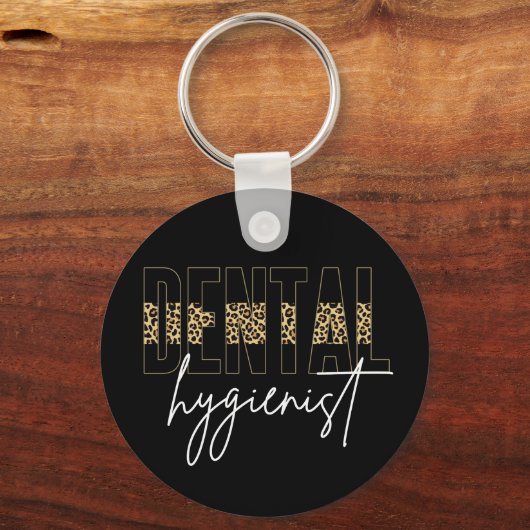 Zahnarzthygienist | RDH Cheetah Printgips Schlüsselanhänger (Vorderseite)