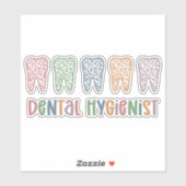 Zahnarzthygienist | RDH Dentist Leopard Zahnspende Aufkleber (Blatt)