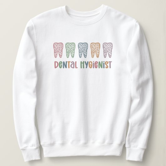Zahnarzthygienist | RDH Dentist Leopard Zahnspende Sweatshirt (Design vorne)