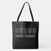 Zahnarzthygienist | RDH Dentist Leopard Zahnspende Tasche (Vorderseite)