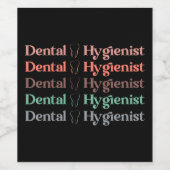 Zahnarzthygienist | RDH Zahnarztspenden Weinetikett (Einzelnes Label)