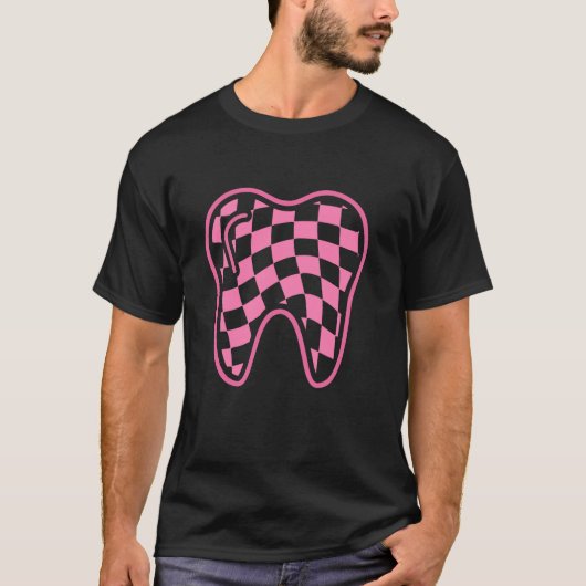 Zahnarzthygienist Squad Groovy D T-Shirt (Vorderseite)