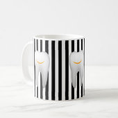 Zahnarzthygienist Zahnärztin Moderne Streifen Kaffeetasse (Vorderseite Links)