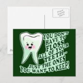 Zahnarzthyphenist oder Zahnarzt Postkarte (Vorne/Hinten)