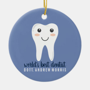 Zahnarztidee für personalisierte Geschenke Keramik Ornament
