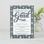 Zahnärztin Abschluss Einladung Zahnarzthygienist (Stehend Vorderseite)