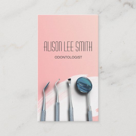 Zahnärztin Dental Dentist Business Card Visitenkarte (Vorderseite)