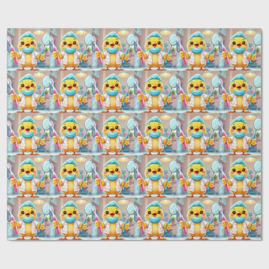 Zahnärztin-Huhn-Geschenkpapier Geschenkpapier (Flach)
