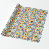 Zahnärztin-Huhn-Geschenkpapier Geschenkpapier (Ungerollt)