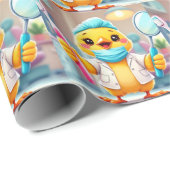 Zahnärztin-Huhn-Geschenkpapier Geschenkpapier (Rolleneckpunkt)