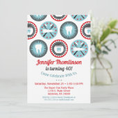 Zahnärztin zum Geburtstag Einladung Zahnhygienisch (Stehend Vorderseite)