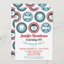 Zahnärztin zum Geburtstag Einladung Zahnhygienisch