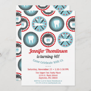 Zahnärztin zum Geburtstag Einladung Zahnhygienisch