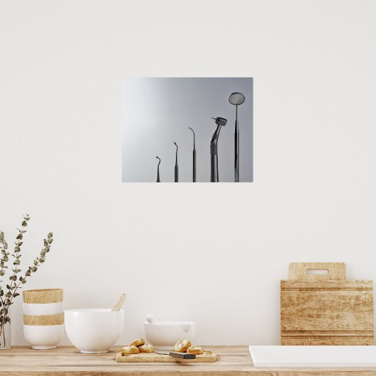 Zahnarztinstrumente Poster (Küche)