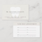 Zahnarztkarte für leichte Beige Visitenkarte (Vorne/Hinten)