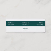 Zahnarztkarte Mini Visitenkarte (Rückseite)