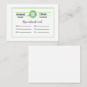 Zahnarztkarte Terminkarte (Vorne/Hinten)