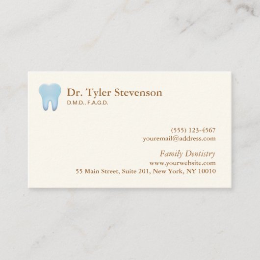 Zahnarztkarte Terminkarte (Vorderseite)