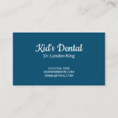 Zahnarztkarte Visitenkarte (Rückseite)