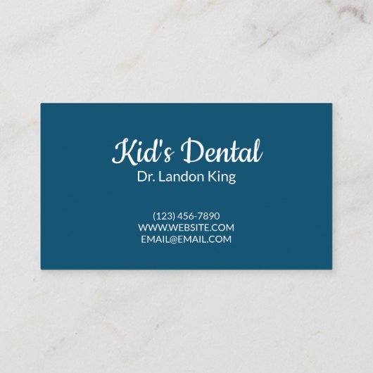 Zahnarztkarte Visitenkarte (Rückseite)