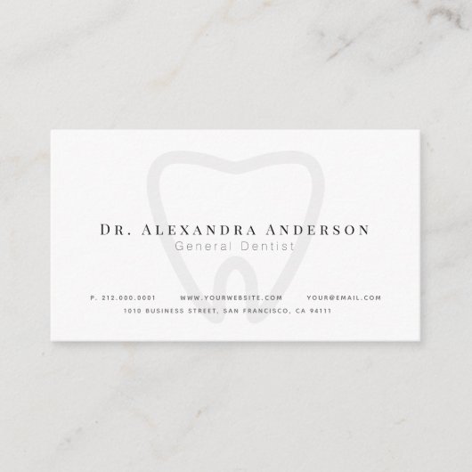 Zahnarztkarte Visitenkarte (Vorderseite)