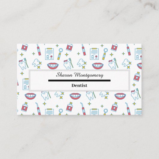 Zahnarztkarte Visitenkarte (Vorderseite)