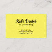 Zahnarztkarte Visitenkarte (Rückseite)