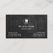 Zahnarztklasseklasse Dunkelholz Zahnarzt Ernennung Terminkarte (Vorderseite)