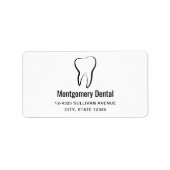 Zahnarztklinik Adressaufkleber (Vorne)