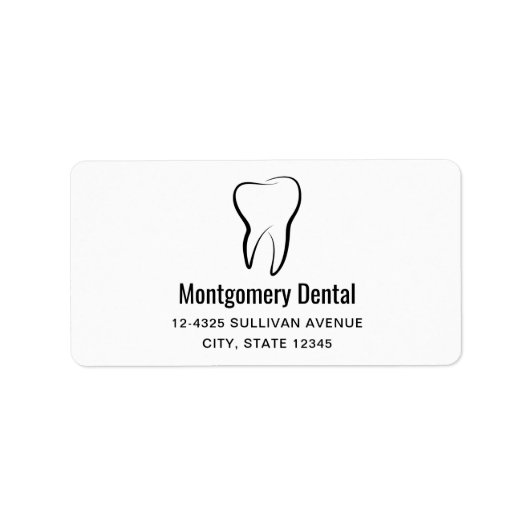 Zahnarztklinik Adressaufkleber (Vorne)