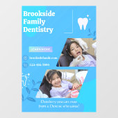 Zahnarztklinik - Bildanzeige anpassen Fensteraufkleber (Blatt)