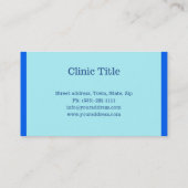 Zahnarztklinik Blue Tooth Business Card Visitenkarte (Rückseite)