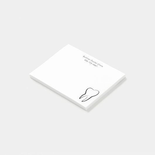 Zahnarztklinik für Zahnmedizin Post-it Klebezettel (angewinkelt)