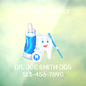 Zahnarztklinik Happy Molar Tooth Zahnarzt individu Fensteraufkleber (Blatt 3)