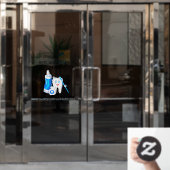 Zahnarztklinik Happy Molar Tooth Zahnarzt individu Fensteraufkleber (Büro Tür)