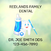 Zahnarztklinik Happy Molar Tooth Zahnarzt individu Fensteraufkleber (Blatt 3)