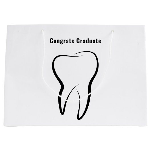 Zahnarztklinik Medizinischer Abschluss Große Geschenktüte (Vorderseite)