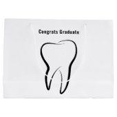 Zahnarztklinik Medizinischer Abschluss Große Geschenktüte (Rückseite)