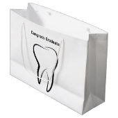 Zahnarztklinik Medizinischer Abschluss Große Geschenktüte (Vorderseite Schrägansicht)
