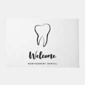 Zahnarztklinik Mundhygiene Willkommen Fußmatte (Vorderseite)